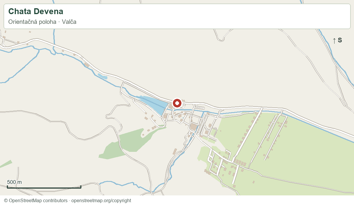 Chata Devena – orientačná mapa okolia