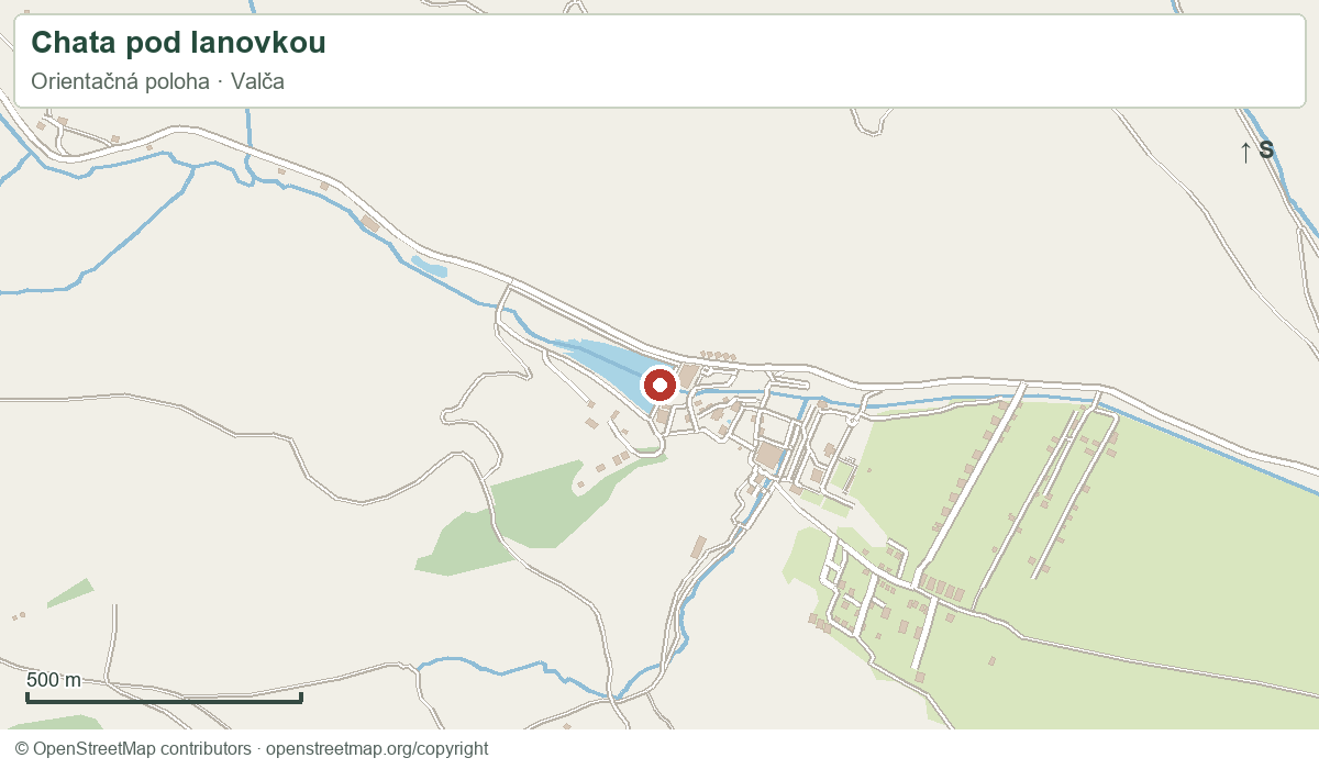 Chata pod lanovkou – orientačná mapa okolia