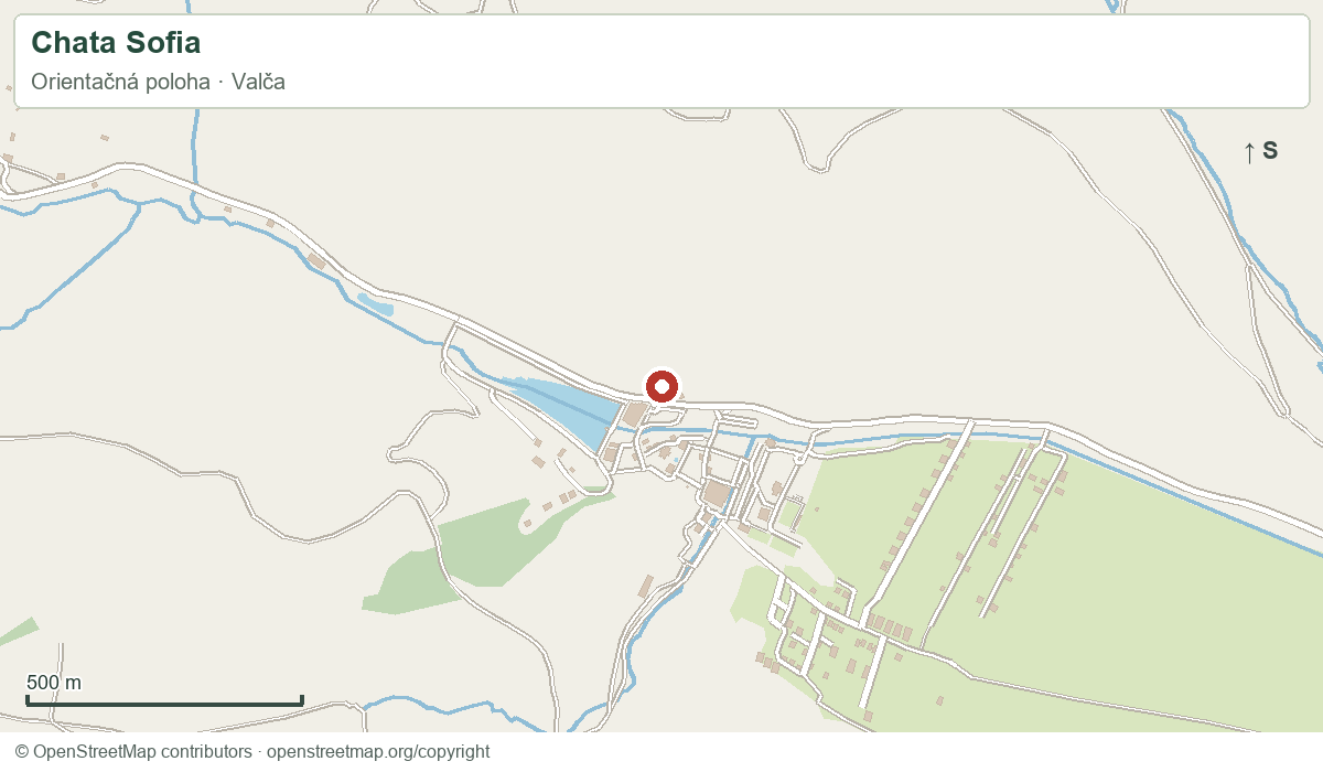 Chata Sofia – orientačná mapa okolia