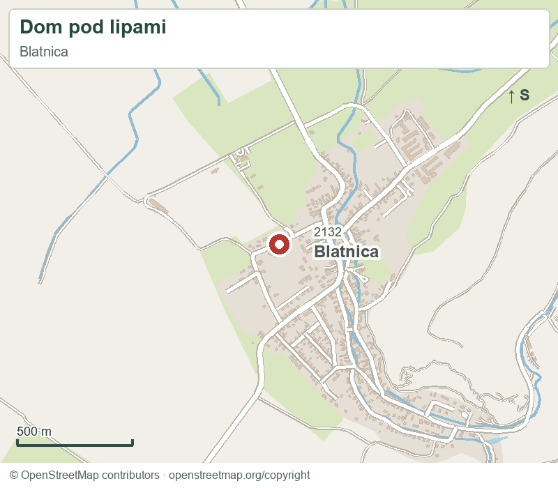 Dom pod lipami – orientačná mapa okolia
