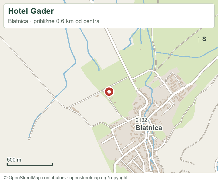 Hotel Gader – orientačná mapa okolia