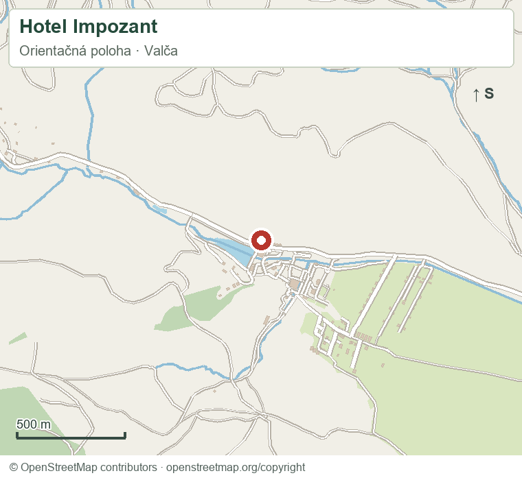 Hotel Impozant – orientačná mapa okolia