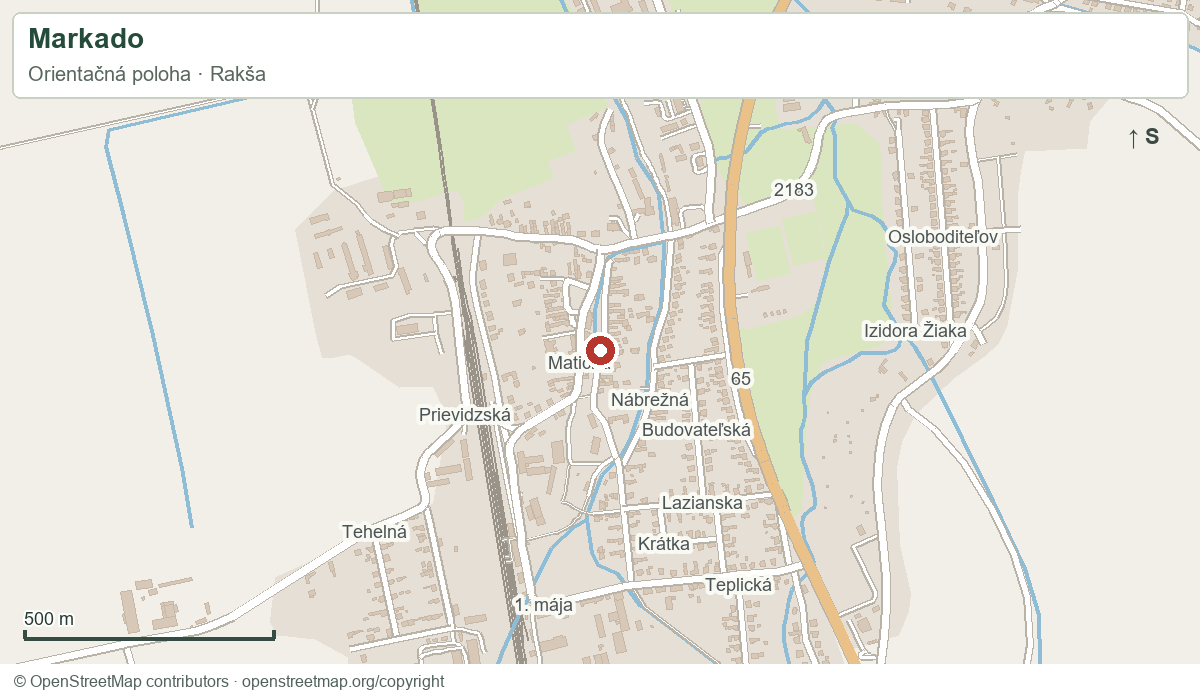 Markado – orientačná mapa okolia