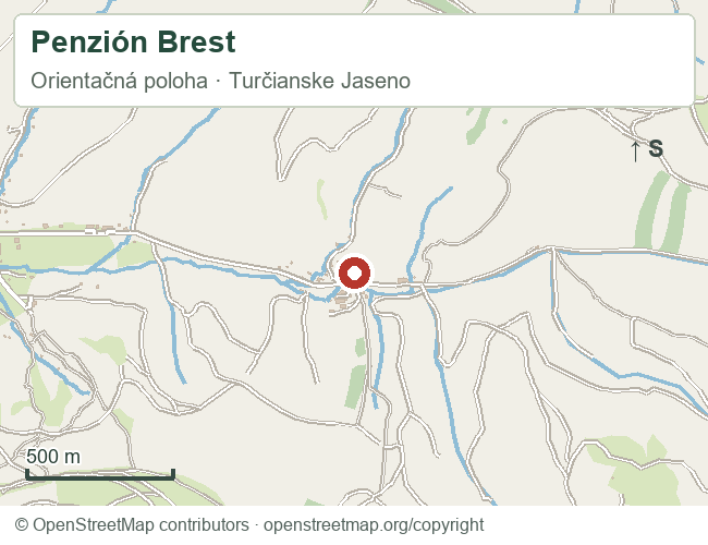 Penzión Brest – orientačná mapa okolia
