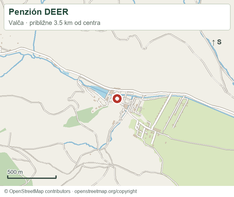 Penzión DEER – orientačná mapa okolia