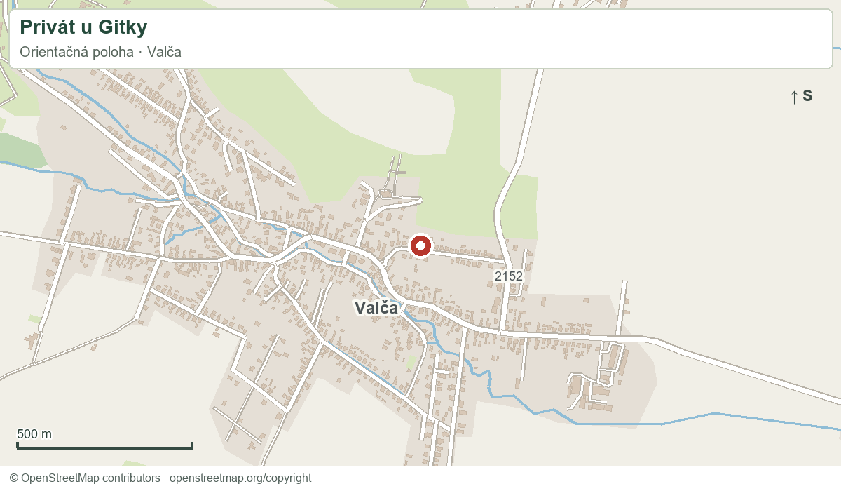 Privát u Gitky – orientačná mapa okolia